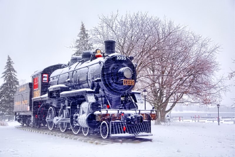 Black Steam Locomotive — Cold