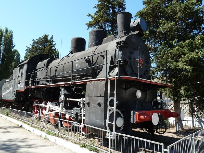 Black Steam Locomotive — Outdoor