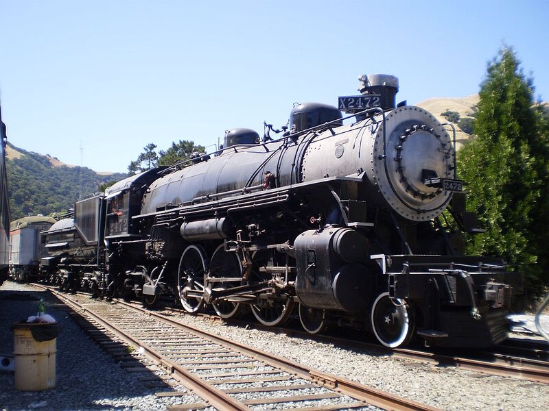 Black Steam Locomotive — Serene, Afternoon, Photograph