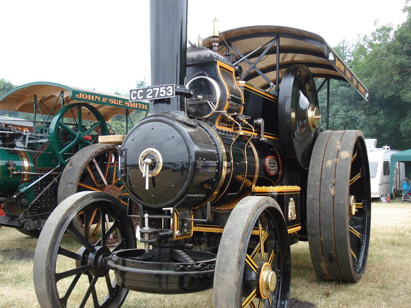 Black Steam Traction Engine