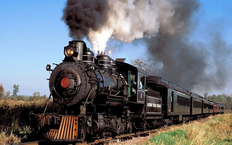 Black Steam Train — Dramatic
