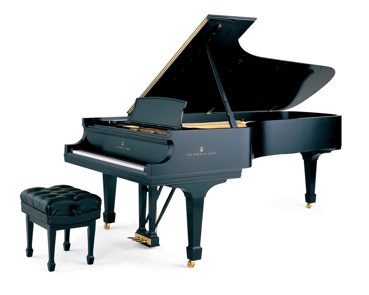 Black Steinway grand piano