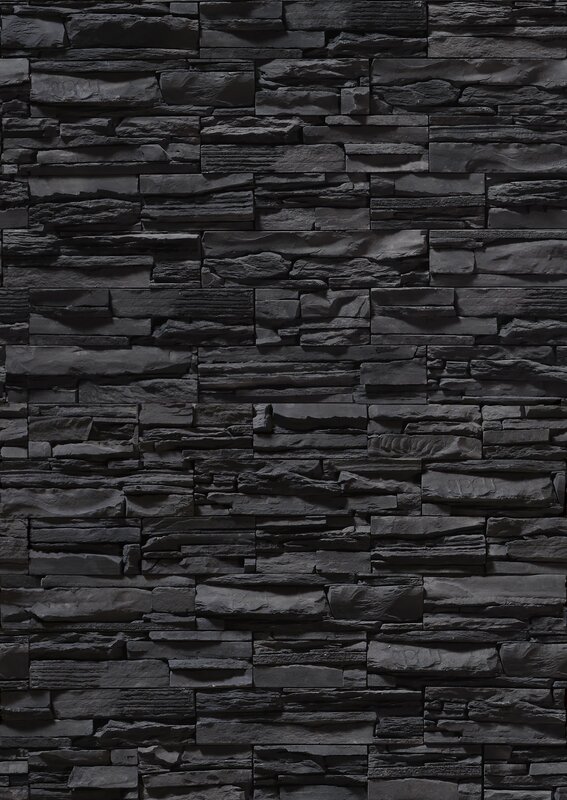 black stone wall texture