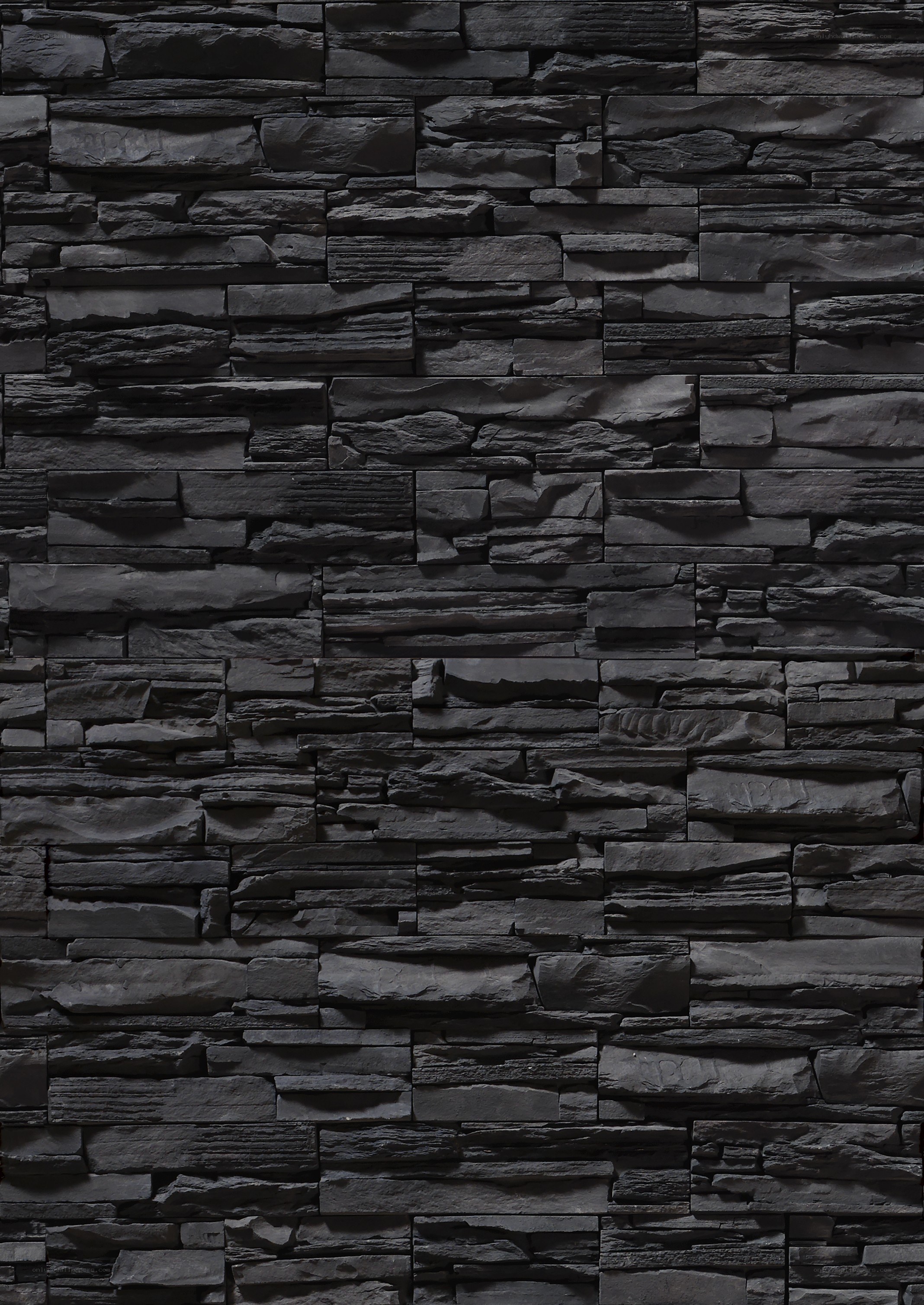 black stone wall texture