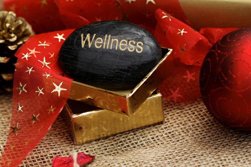 Black Stone with Wellness Text