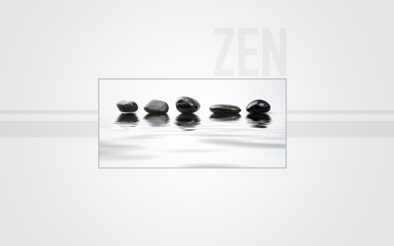 Black Stones on Water — White