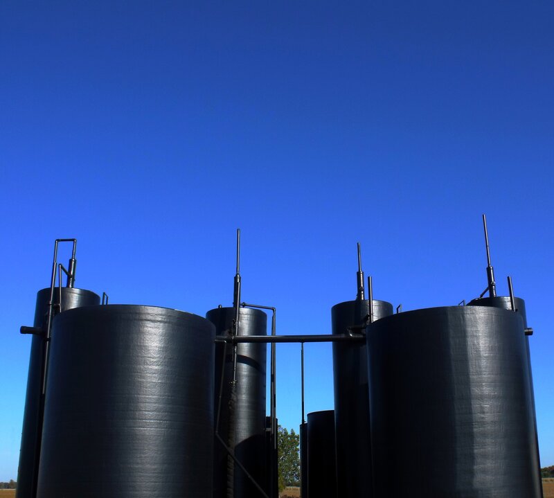 Black Storage Tanks