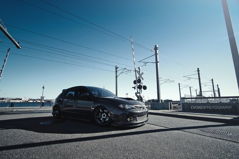 Black Subaru Car — Blue
