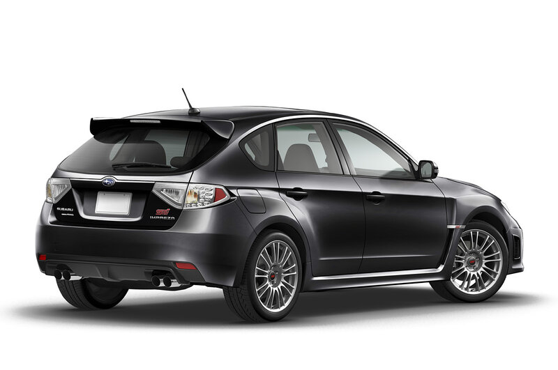 black subaru impreza sti