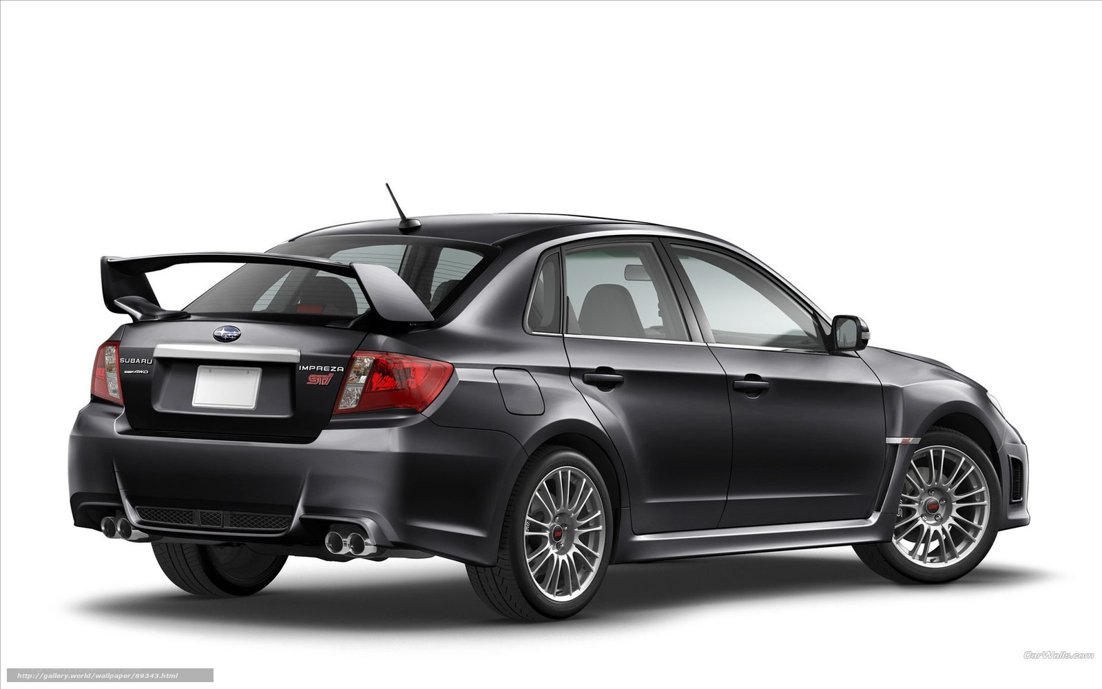 black subaru impreza sti