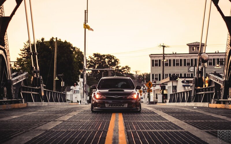 Black Subaru on Bridge