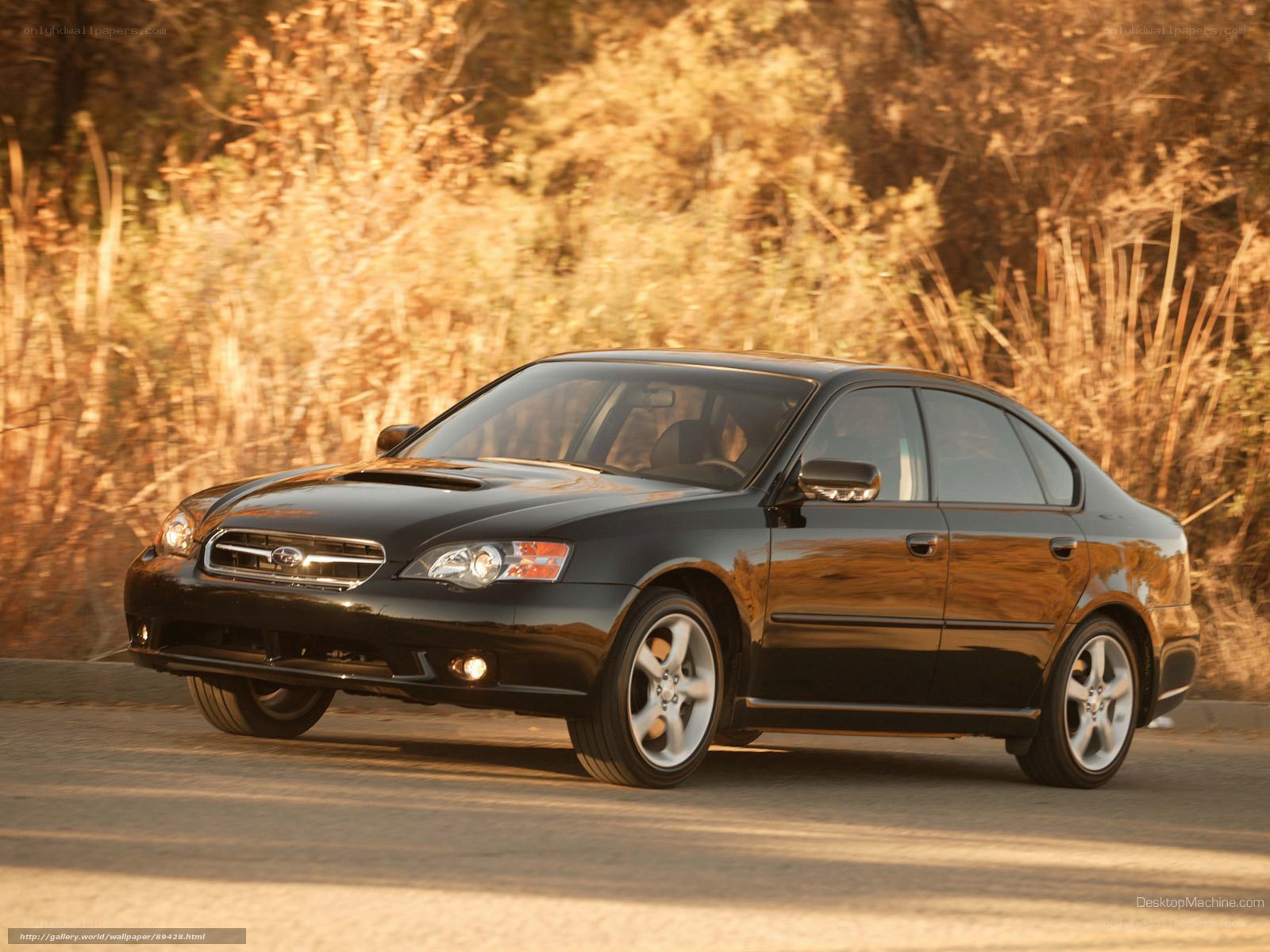 black subaru sedan on road