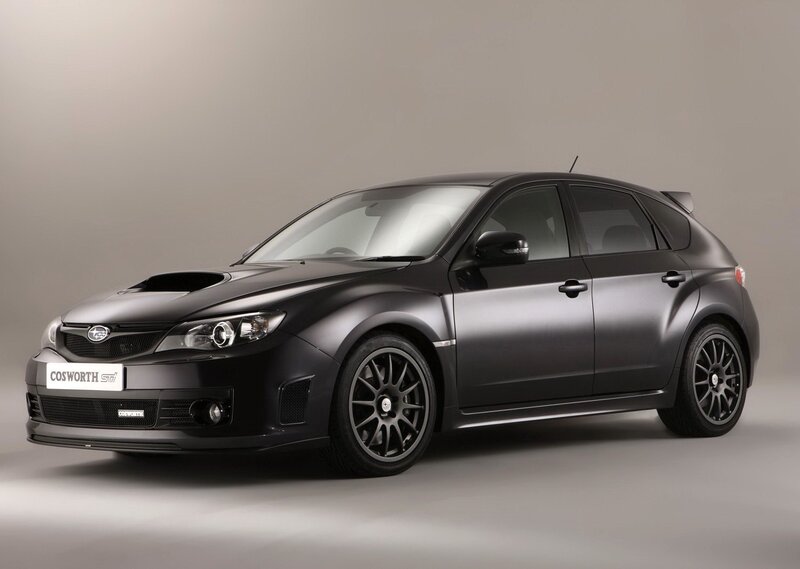 Black Subaru STI hatchback