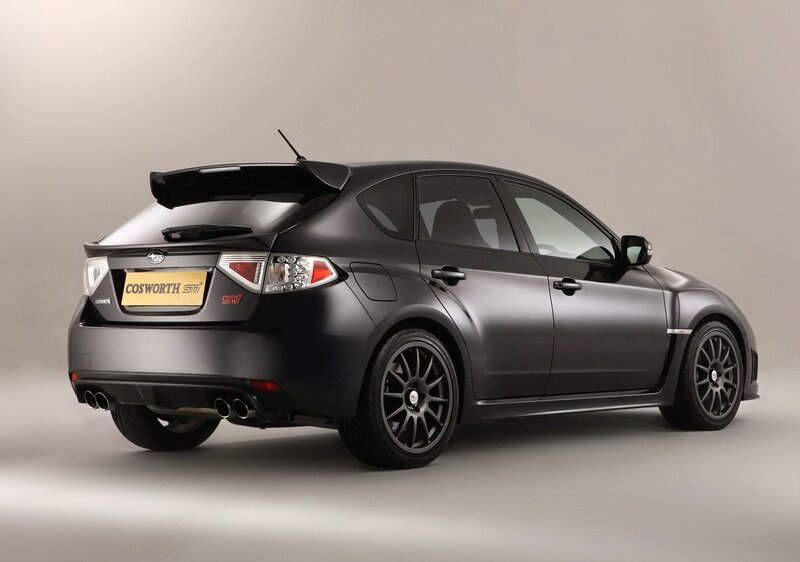 Black Subaru STI hatchback