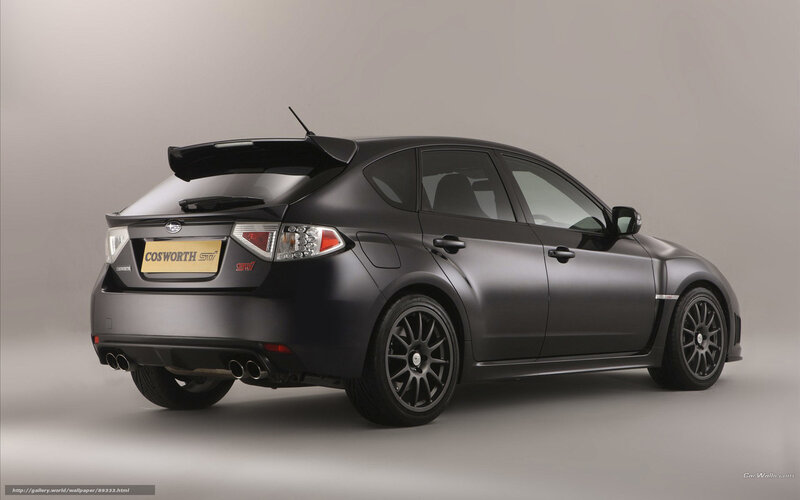 black subaru sti hatchback