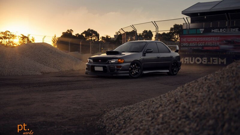 Black Subaru Wrx — Gray, Dramatic