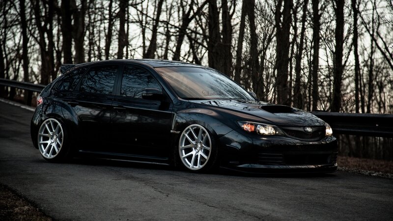 Black Subaru Wrx Sti — Dramatic, Autumn
