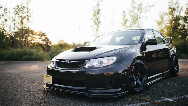 Black Subaru Wrx Sti — Dramatic, Sunset, Photograph, Car, Trees