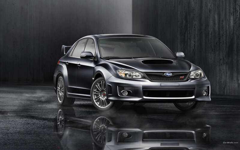 Black Subaru WRX STI sedan
