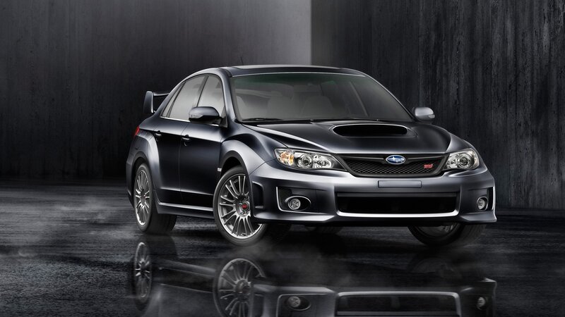 Black Subaru WRX STI sedan