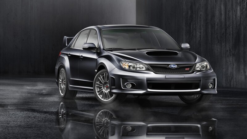 black subaru wrx sti sedan