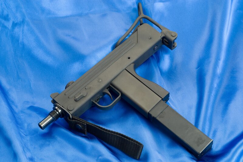 Black Submachine Gun — Blue, Neutral, Photograph
