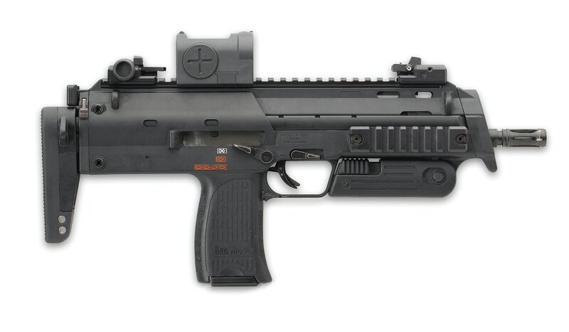 Black Submachine Gun — Neutral, Photograph, Optic Sight