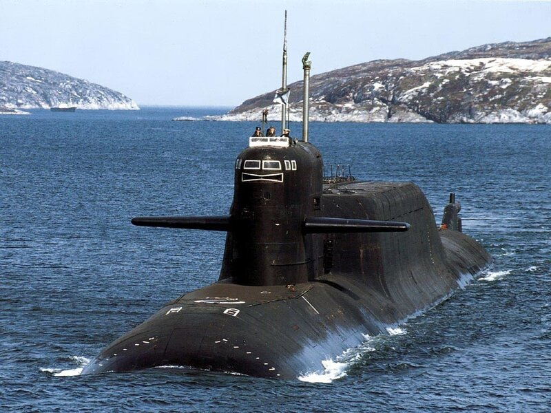 Black Submarine in Water — Calm