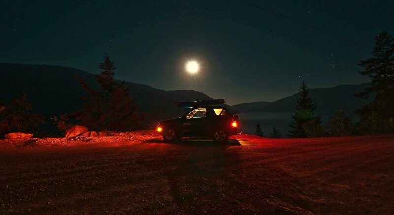 Black SUV at Night