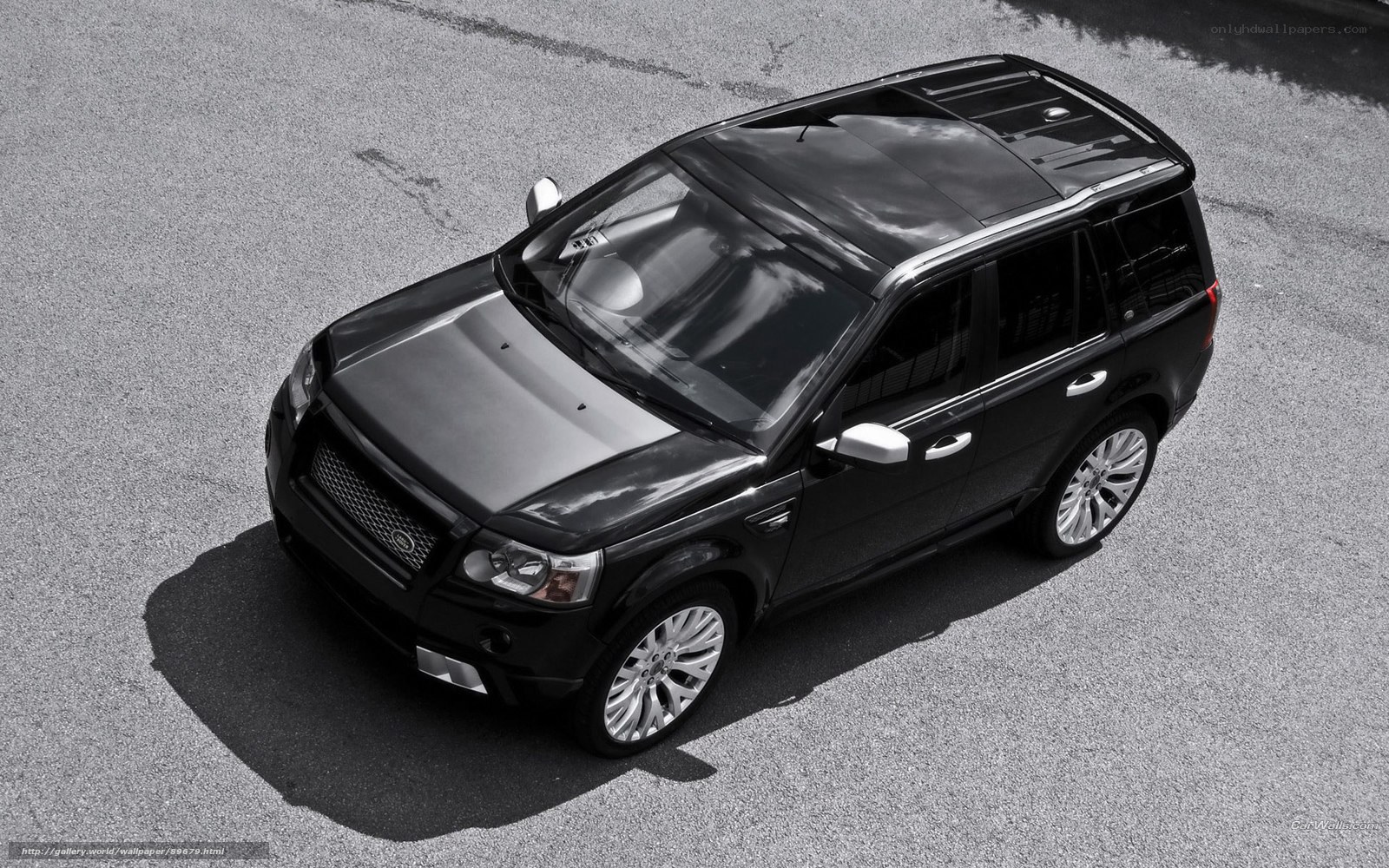 black suv from above
