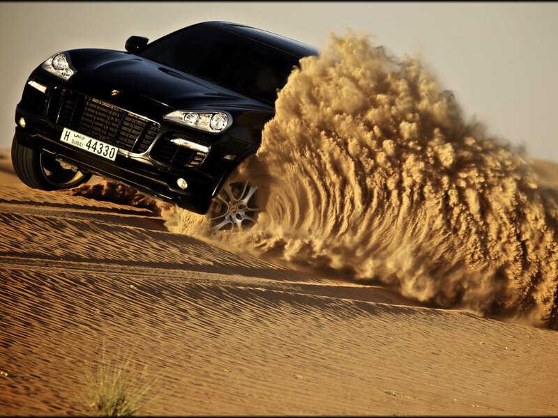 Black Suv in Desert