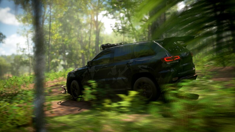 Black Suv in Forest