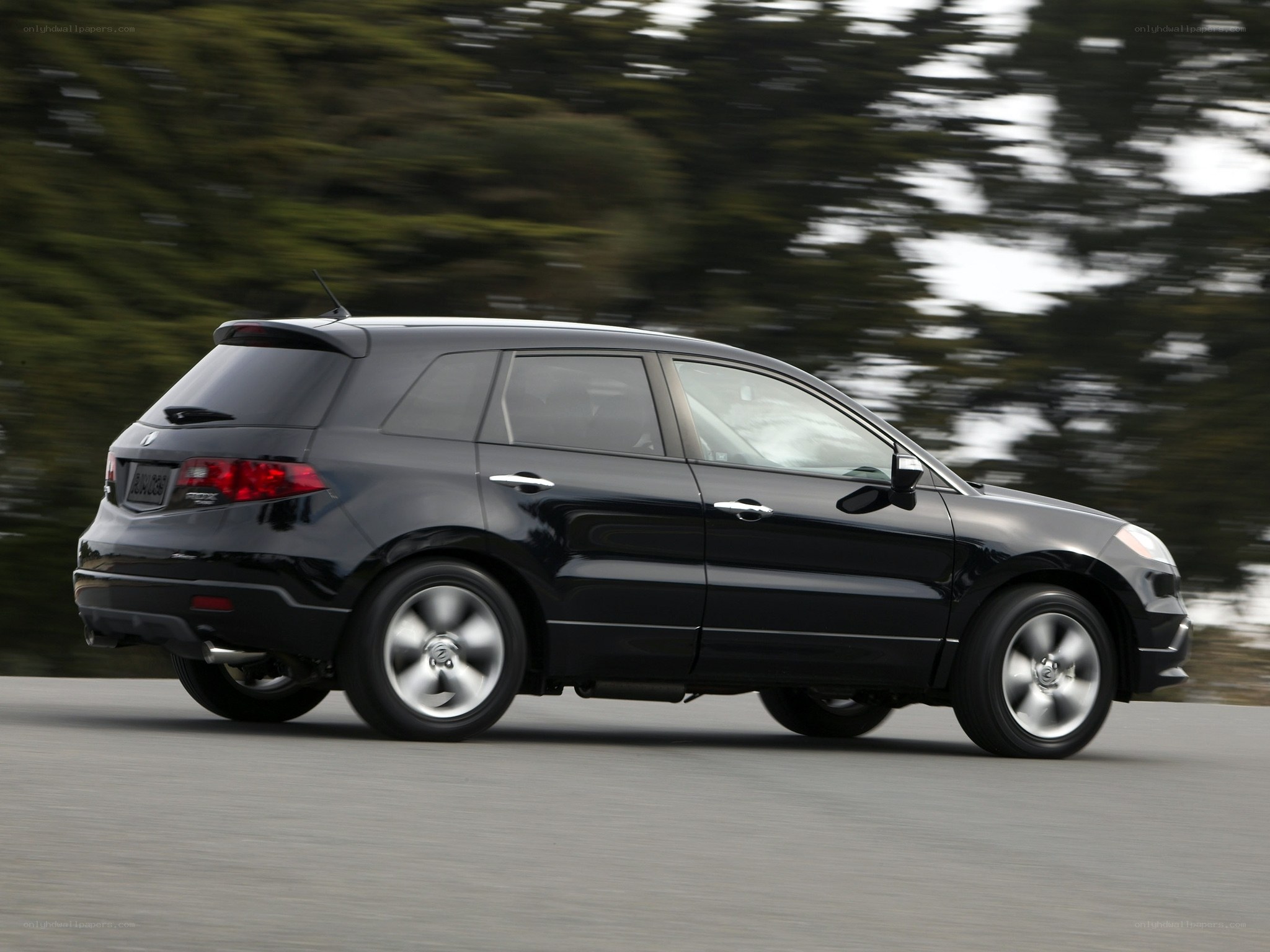 black suv in motion