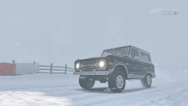 Black Suv in Snow