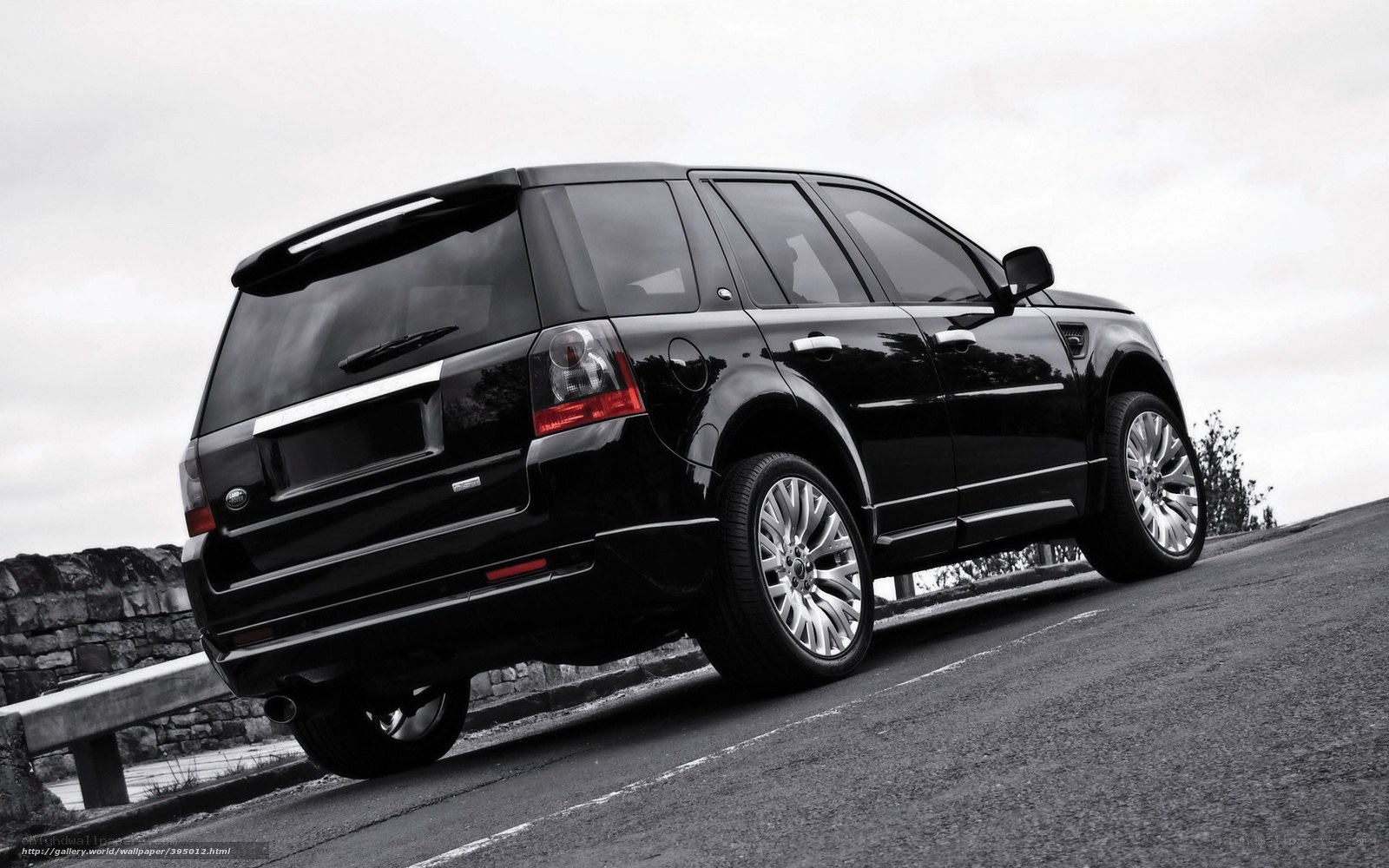 Black SUV on a road