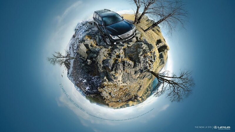 Black Suv on Rocky Sphere