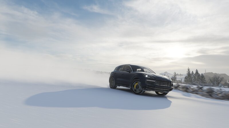 Black Suv on Snow