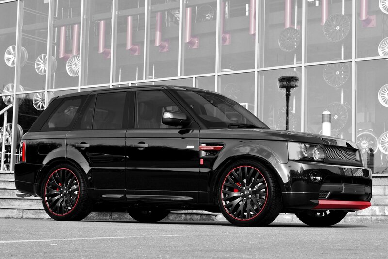 Black SUV with Red Rims