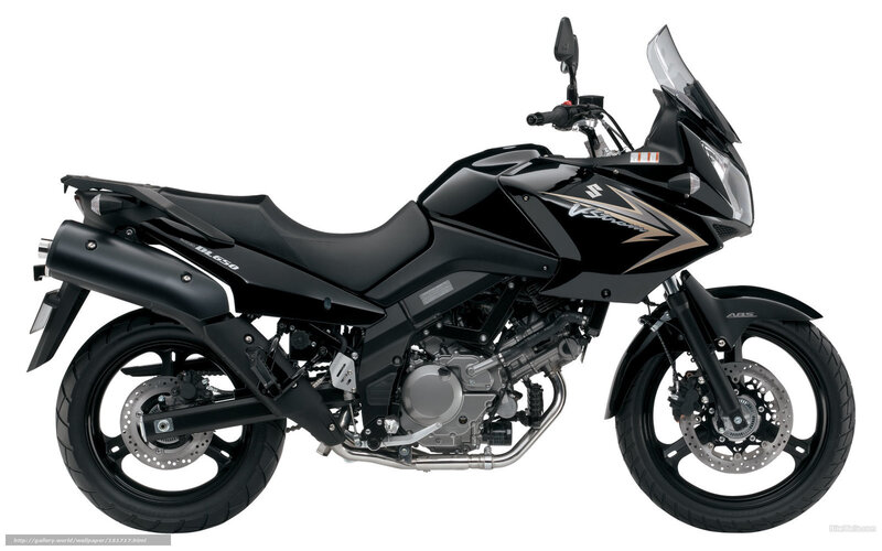 Black Suzuki DL650 Motorcycle
