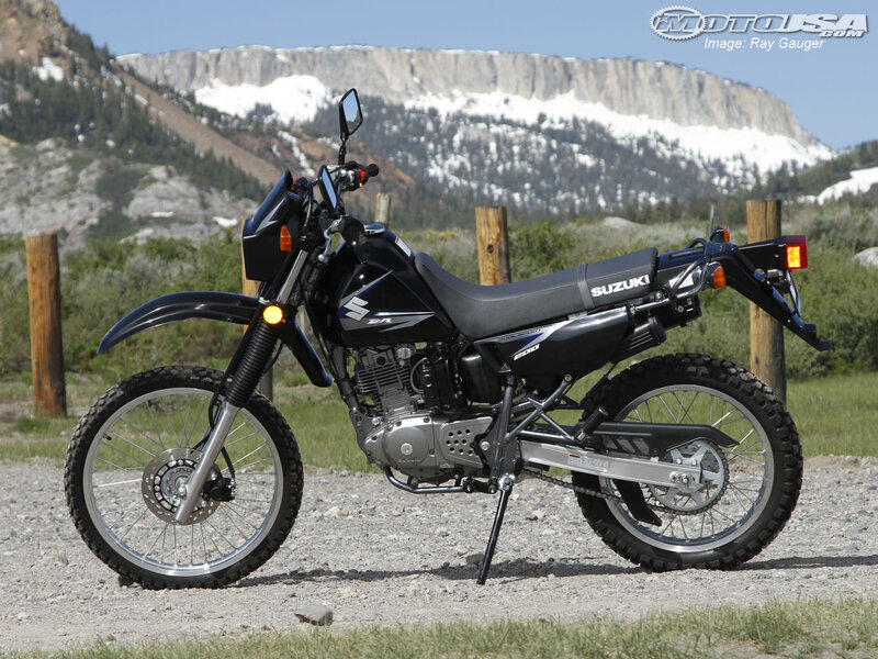 Black Suzuki DR200 Motorcycle