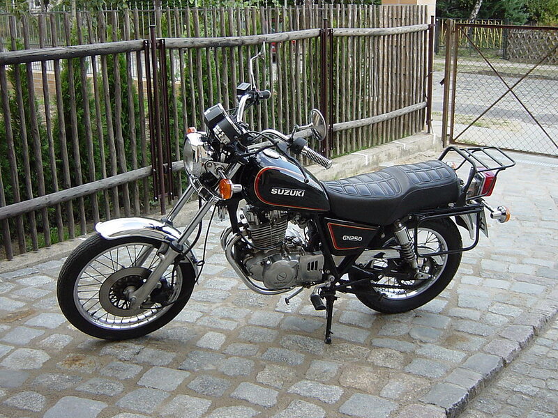Black Suzuki GN250 Motorcycle