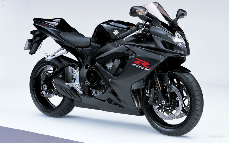 Black Suzuki GSX-R motorcycle