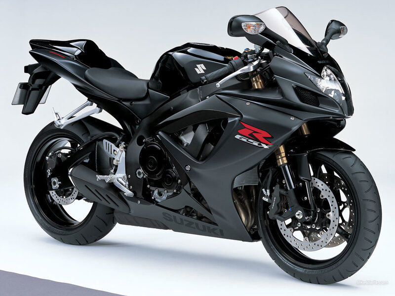 black suzuki gsx-r motorcycle