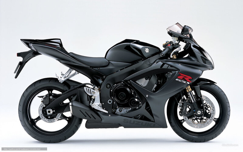 black suzuki gsx-r motorcycle