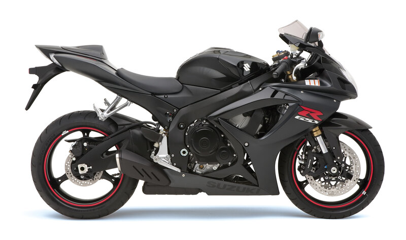 black suzuki gsx-r motorcycle