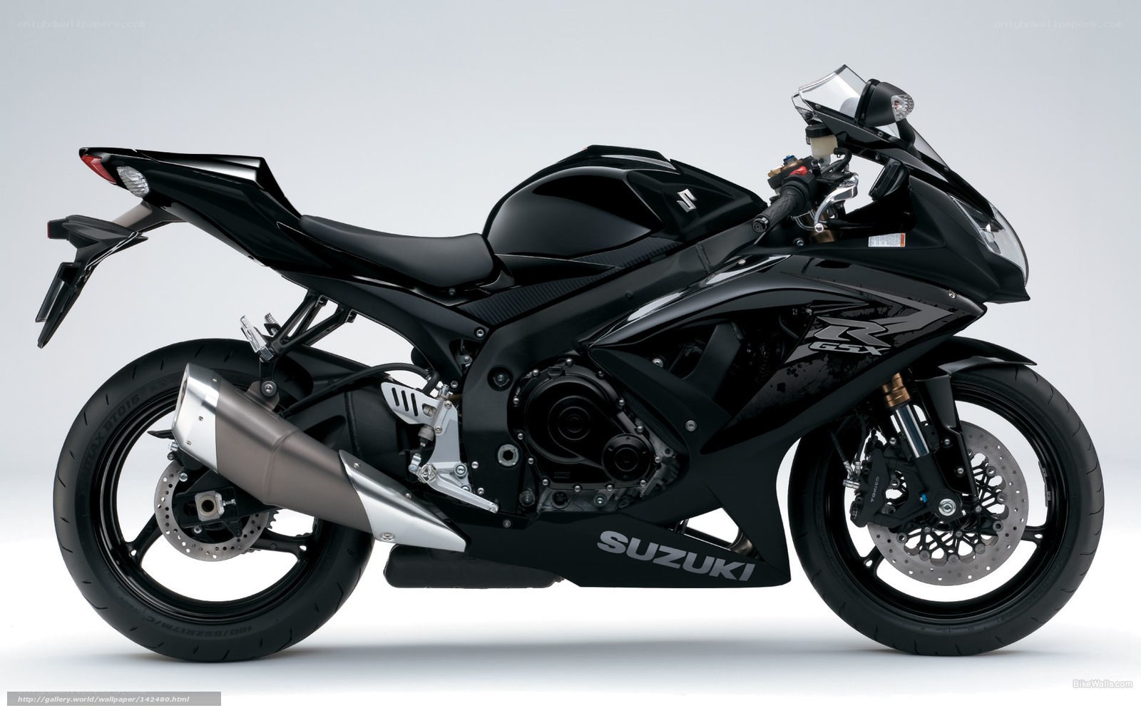 Black Suzuki GSX-R motorcycle