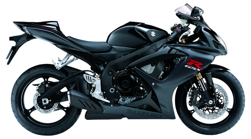 black suzuki gsx-r sportbike