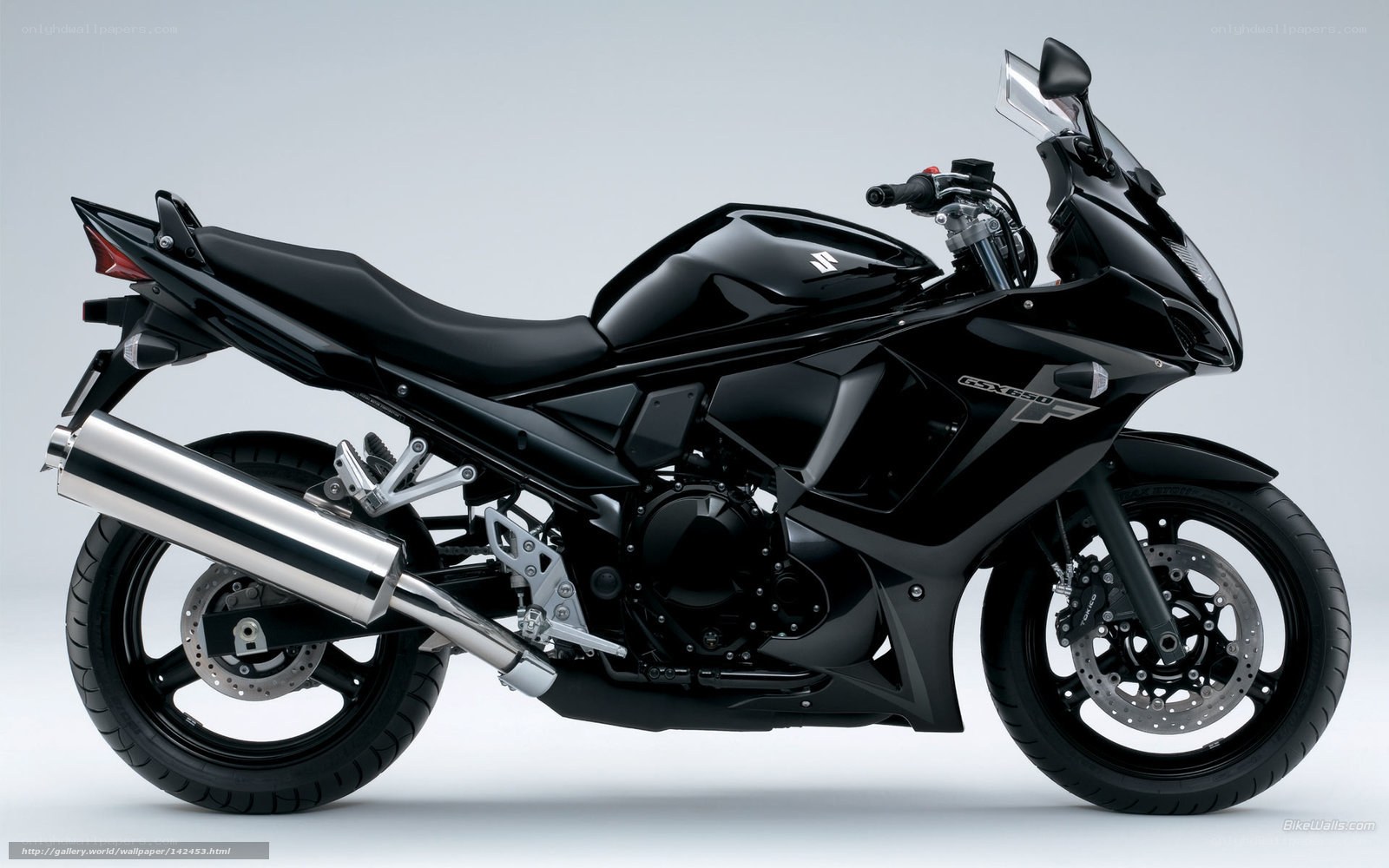 Black Suzuki GSX650F motorcycle