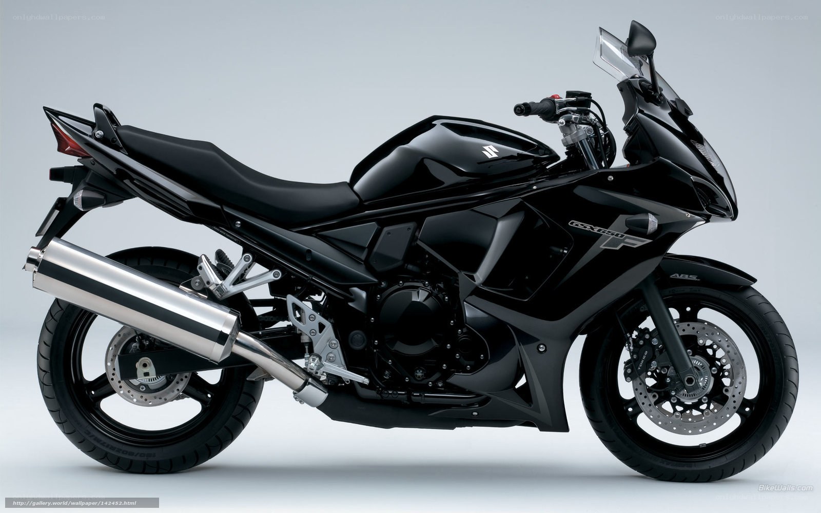 Black Suzuki GSX650F motorcycle