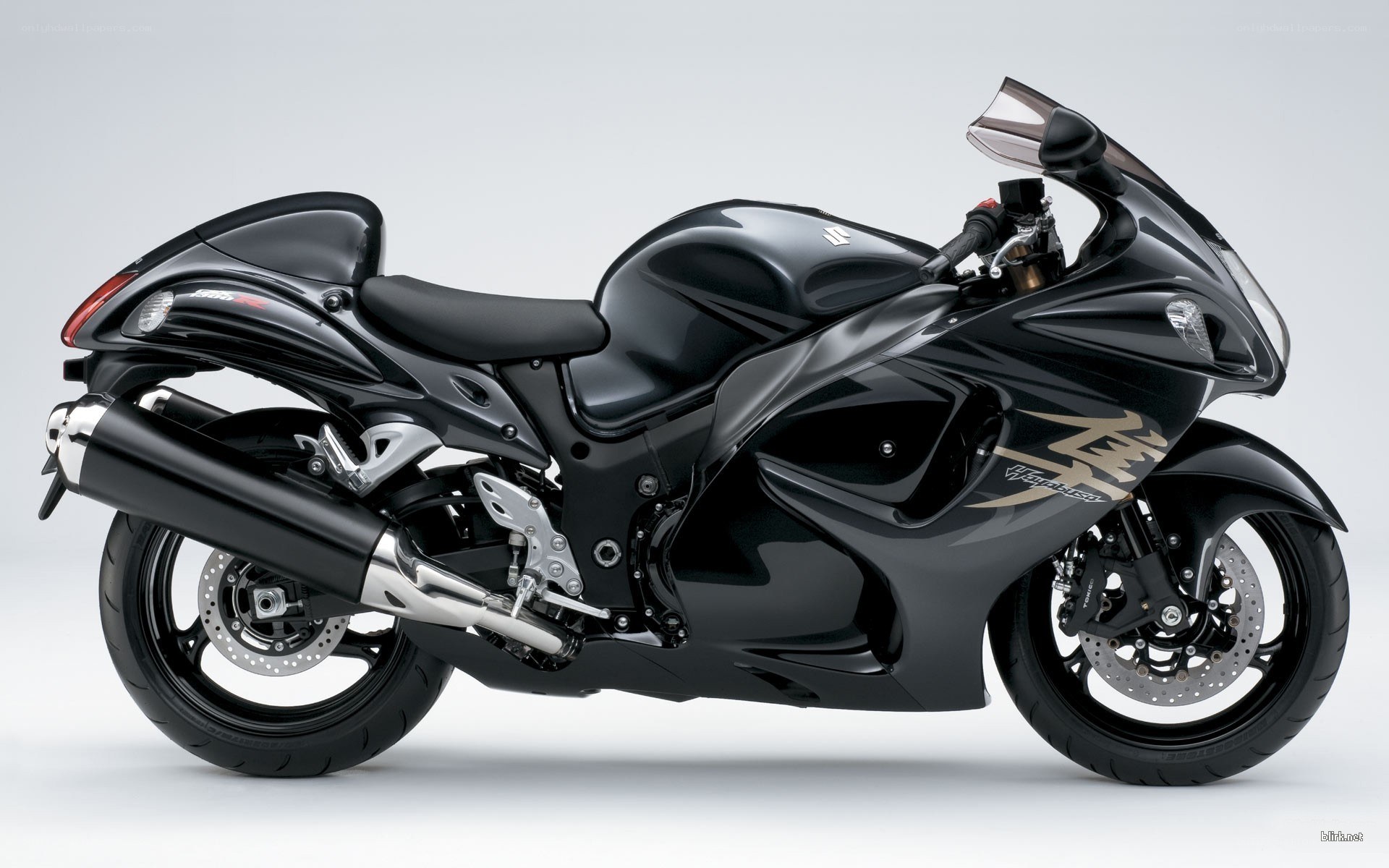 Black Suzuki Hayabusa motorcycle
